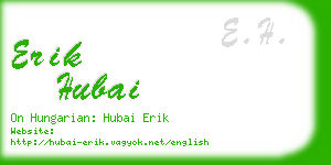 erik hubai business card